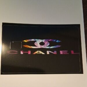 Chanel Black and Vibrant Multicolor Debit Card Cover